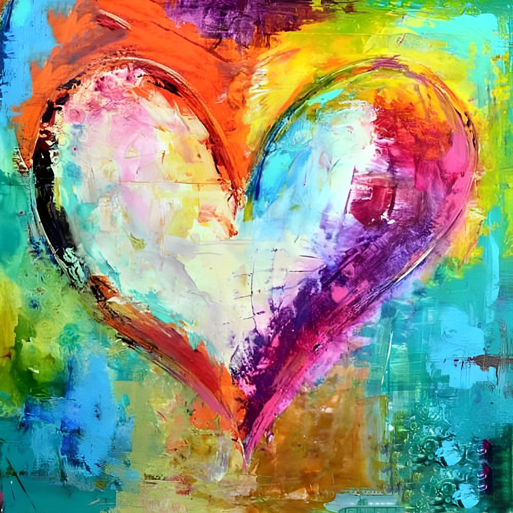 Daisen Art Set 2 Quadri Diamond Painting 5D A Forma Di Cuore – 30x40 Cm, Per Adulti Principianti - 2