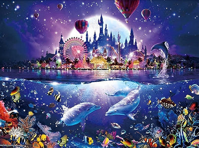 Dolphins, Castle and Hot Air Balloons 5D DIY Diamond Painting Kits