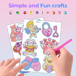 17Pcs Cute Love Theme Diamond Painting Stickers