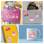 24Pcs Red Valentine Gnome Diamond Painting Stickers