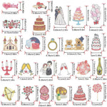 24Pcs Sweet Wedding Diamond Painting Fridge Magnets Kit