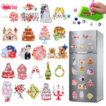 24Pcs Sweet Wedding Diamond Painting Fridge Magnets Kit