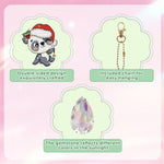 2Pcs Double-Sided Diamond Painting Crystal Suncatcher Hanging Ornament - Christmas Panda and Raccoon