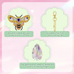 2Pcs Double-Sided Diamond Painting Crystal Suncatcher Hanging Ornament - Golden Bees