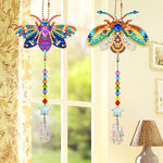 2Pcs Double-Sided Diamond Painting Crystal Suncatcher Hanging Ornament - Gorgeous Bees