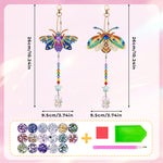 2Pcs Double-Sided Diamond Painting Crystal Suncatcher Hanging Ornament - Gorgeous Bees