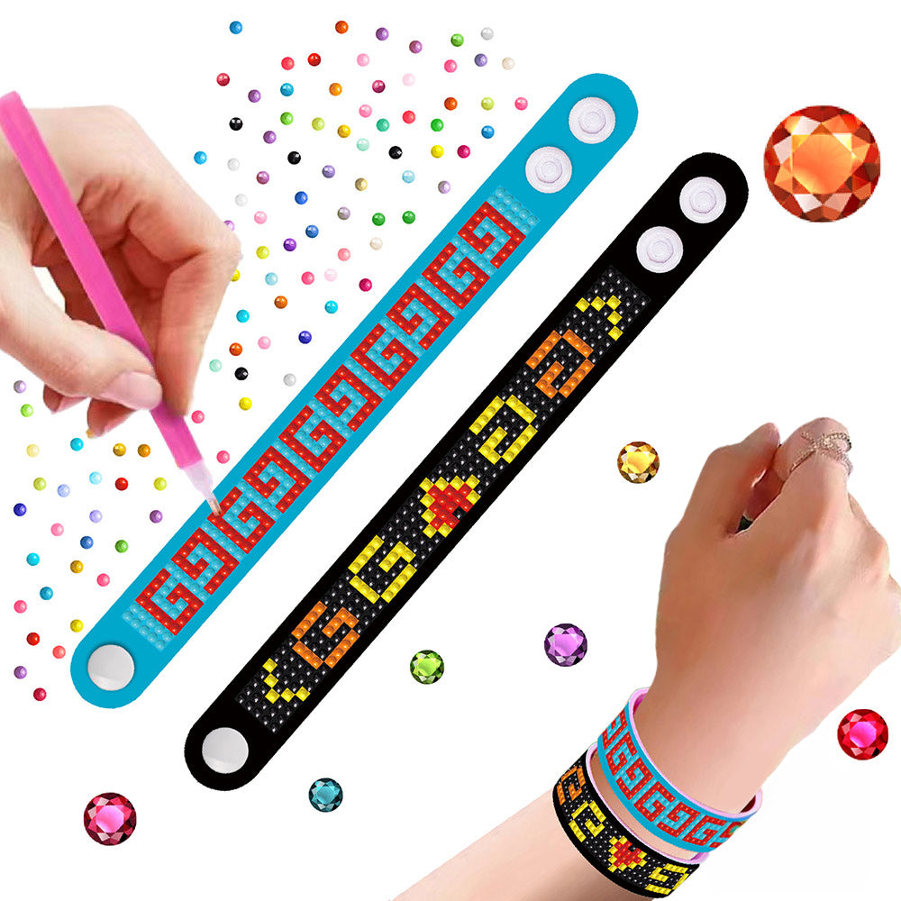 2PCS Ethnic Geometric Patterns Diamond Painting Bracelet