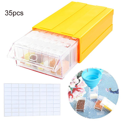 22/35 Bottles Storage Box Bottle Funnel Sticker