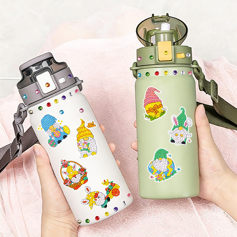 38Pcs Cute Gnome Diamond Painting Stickers