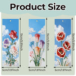 3PCS Pearl Diamond Painting Bookmark Kit – Roses, Tulips and Poppies