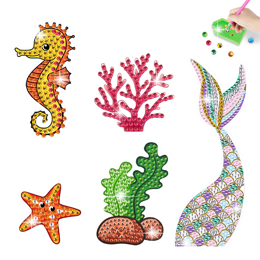 5Pcs Ocean Theme Diamond Painting Stickers