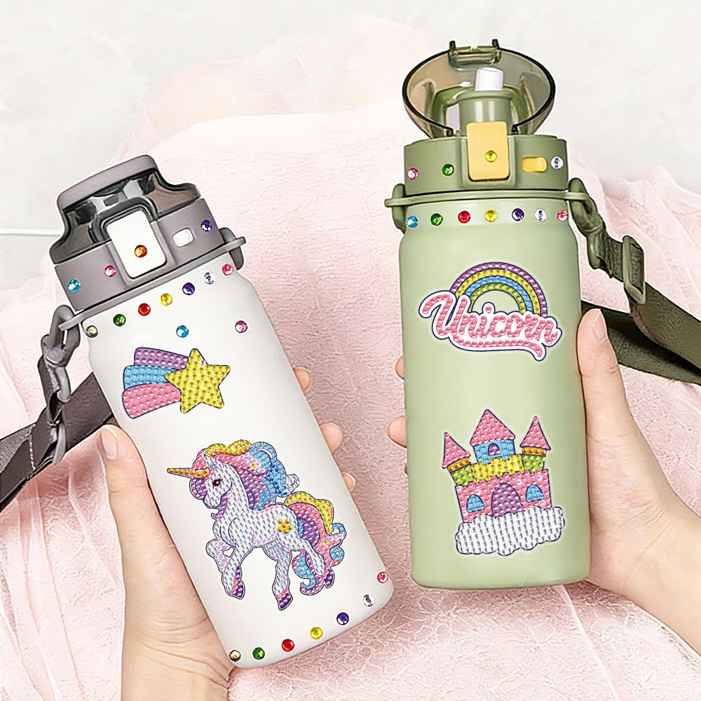 6Pcs Unicorn, Star and Castle Diamond Painting Stickers