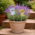 8PCS Cute Animal Cubs Diamond Painting Garden Stakes