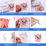 8PCS Cute Farm Animals Diamond Painting Garden Stakes