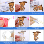 8PCS Cute Zoo Animals Diamond Painting Garden Stakes