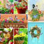 8PCS Farm Hen Diamond Painting Garden Stakes