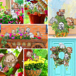 8PCS Happy Animals Diamond Painting Garden Stakes