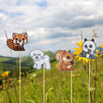 8PCS Happy Animals Diamond Painting Garden Stakes