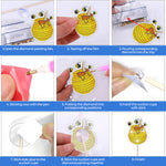 8PCS Industrious Little Bees Diamond Painting Garden Stakes