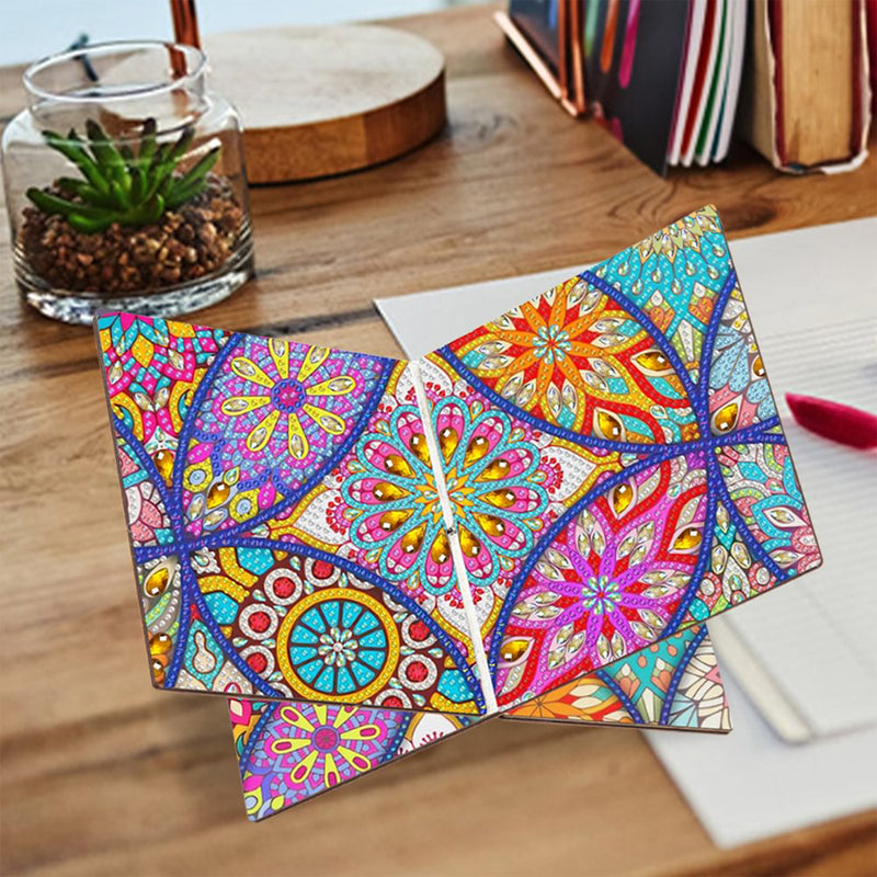 Colorful Mandala Wooden Hands-Free Desktop Book Holder Diamond Painting Kits