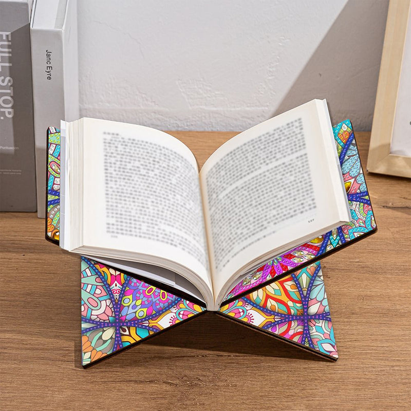 Colorful Mandala Wooden Hands-Free Desktop Book Holder Diamond Painting Kits