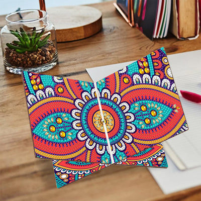 Red and Blue Mandala Wooden Hands-Free Desktop Book Holder Diamond Painting Kits