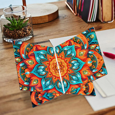 Lotus Mandala Wooden Hands-Free Desktop Book Holder Diamond Painting Kits