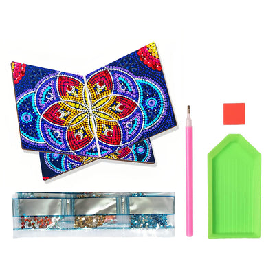 Blue and Red Mandala Wooden Hands-Free Desktop Book Holder Diamond Painting Kits