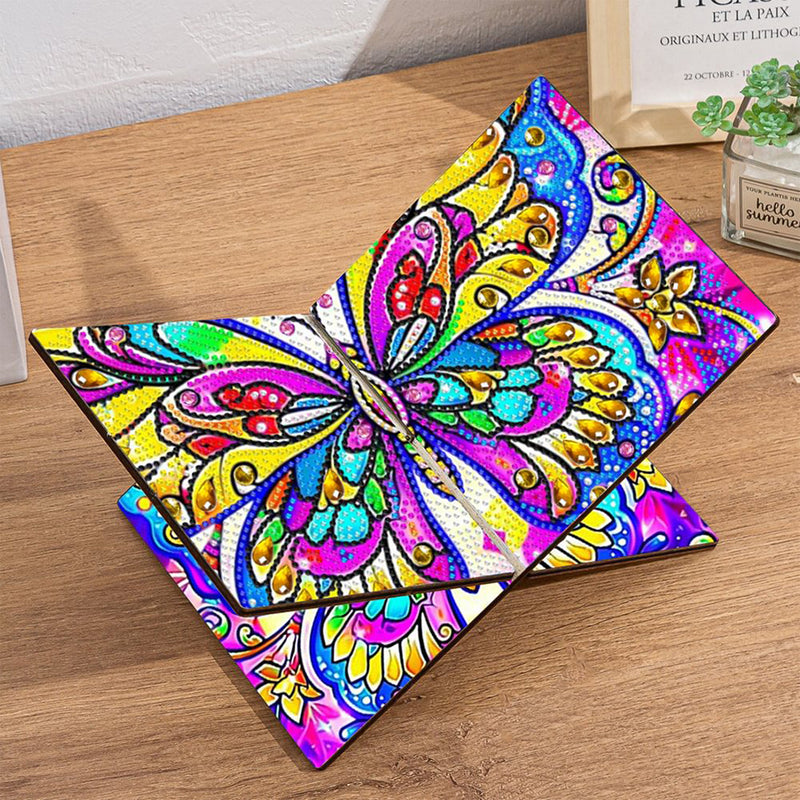 Gorgeous Butterfly Wooden Hands-Free Desktop Book Holder Diamond Painting Kits