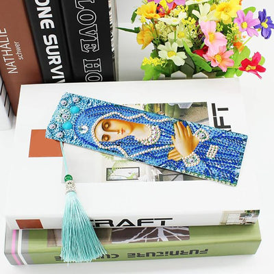 2Pcs Virgin Mary Leather Bookmark Diamond Painting Kits