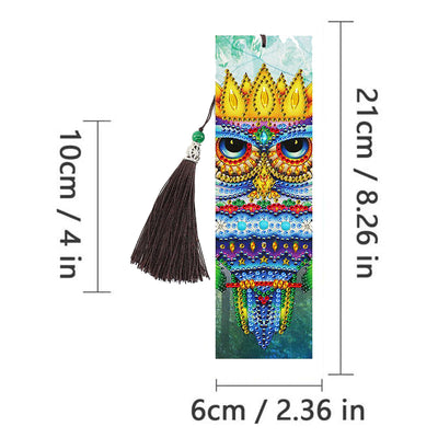 2Pcs Blue Owl Leather Bookmark Diamond Painting Kits