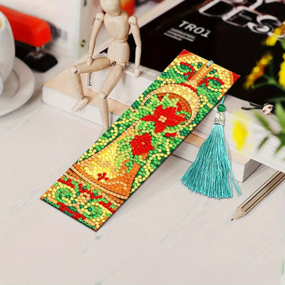 2Pcs Christmas Bells Leather Bookmark Diamond Painting Kits