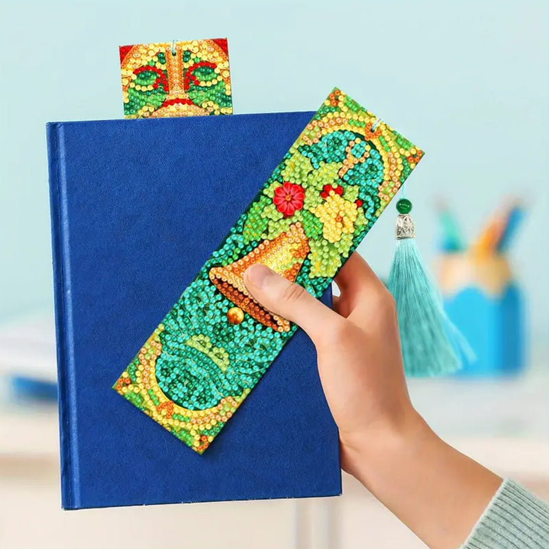 2Pcs Christmas Bells Leather Bookmark Diamond Painting Kits