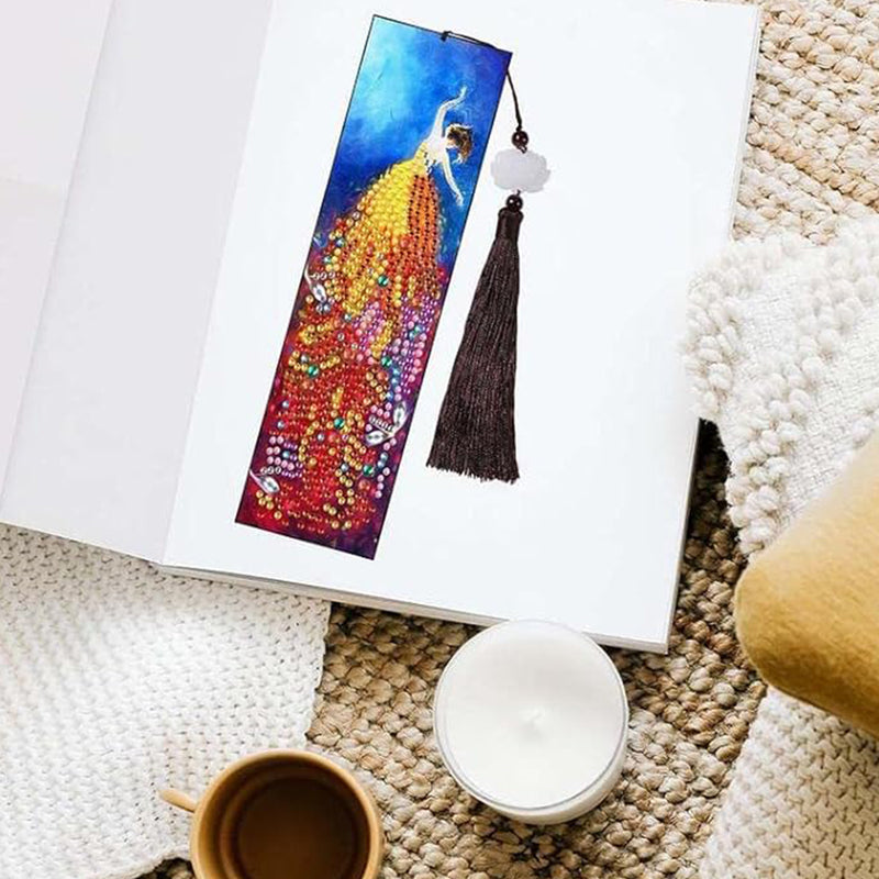 2Pcs Beautiful Dancer Leather Bookmark Diamond Painting Kits