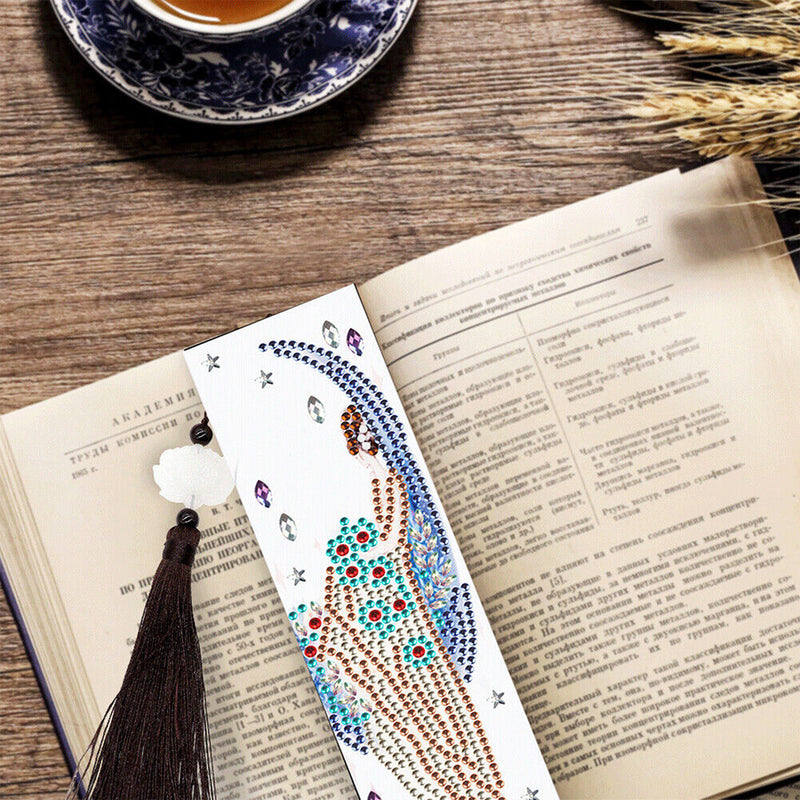 2Pcs Angel and Moon Leather Bookmark Diamond Painting Kits