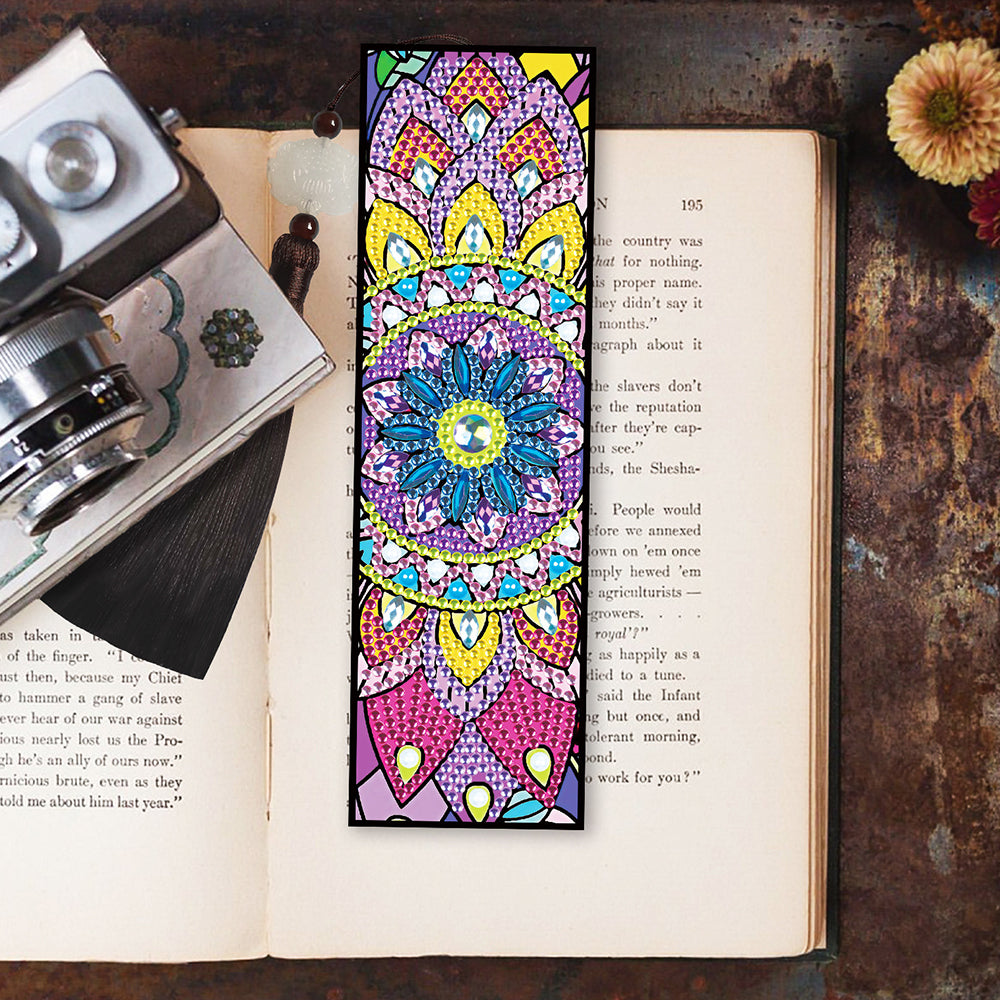 1/11Pcs Different Styles of Mandalas Leather Bookmark Diamond Painting Kits