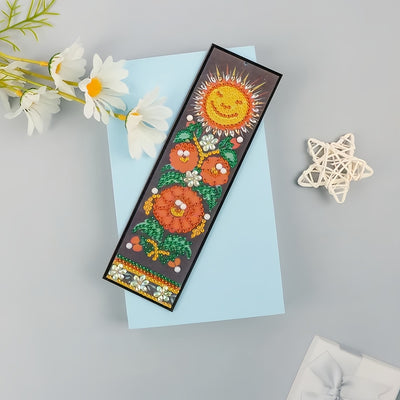 Abstract Cartoon Sunflower Leather Bookmark Diamond Painting Kits