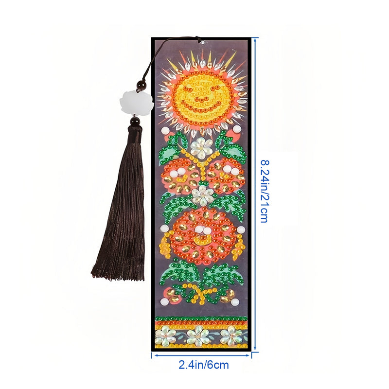 Abstract Cartoon Sunflower Leather Bookmark Diamond Painting Kits