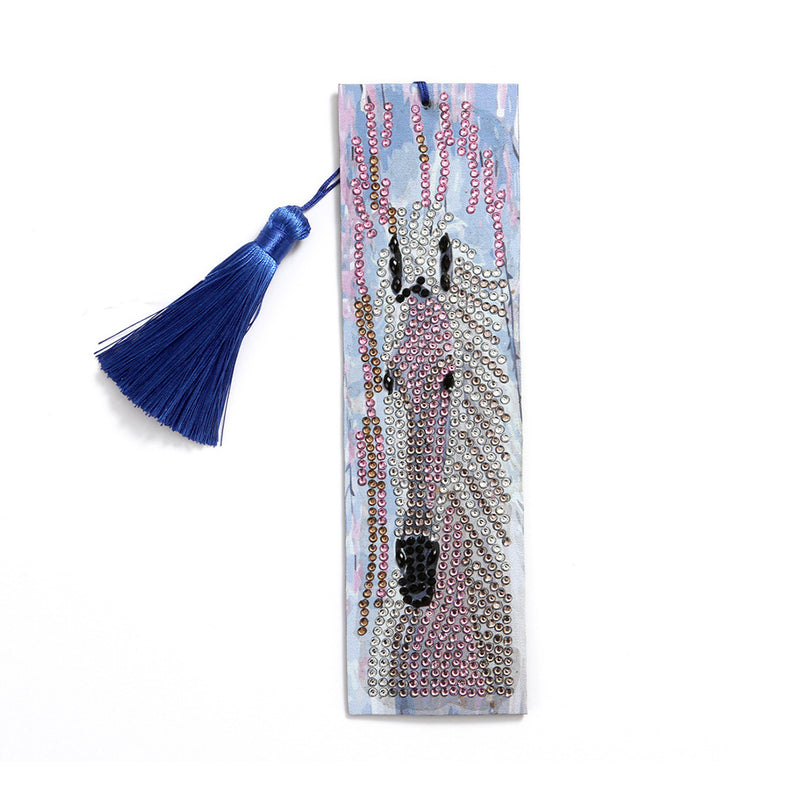 White Horse Leather Bookmark Diamond Painting Kits