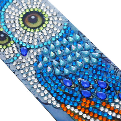 Blue Owl Leather Bookmark Diamond Painting Kits