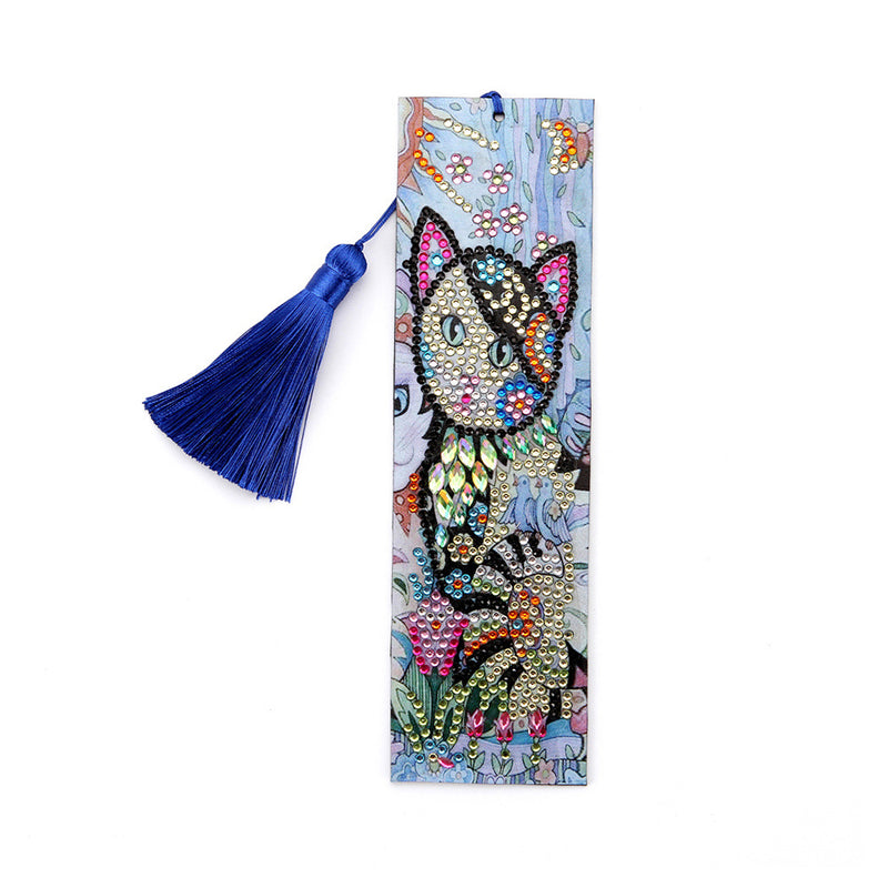 Gorgeous Cat Leather Bookmark Diamond Painting Kits