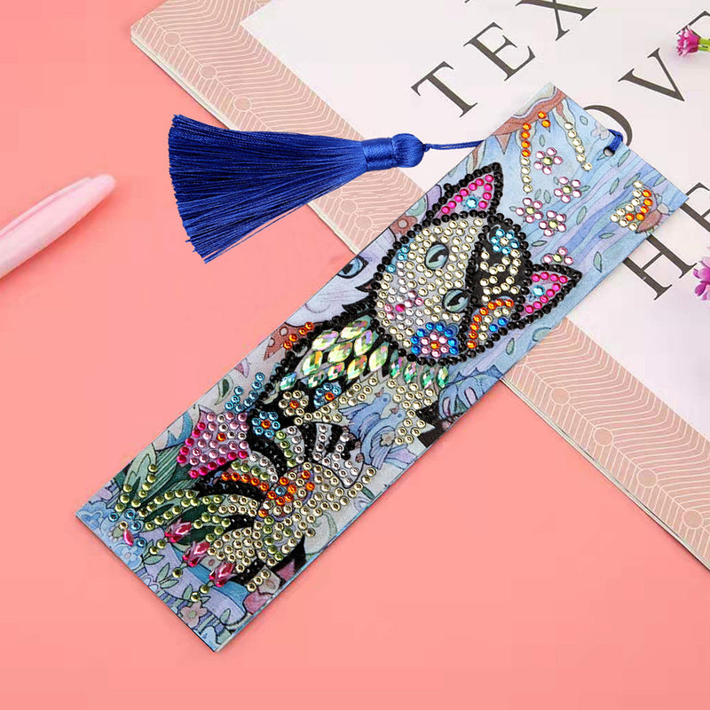 Gorgeous Cat Leather Bookmark Diamond Painting Kits