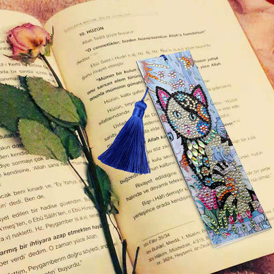 Gorgeous Cat Leather Bookmark Diamond Painting Kits