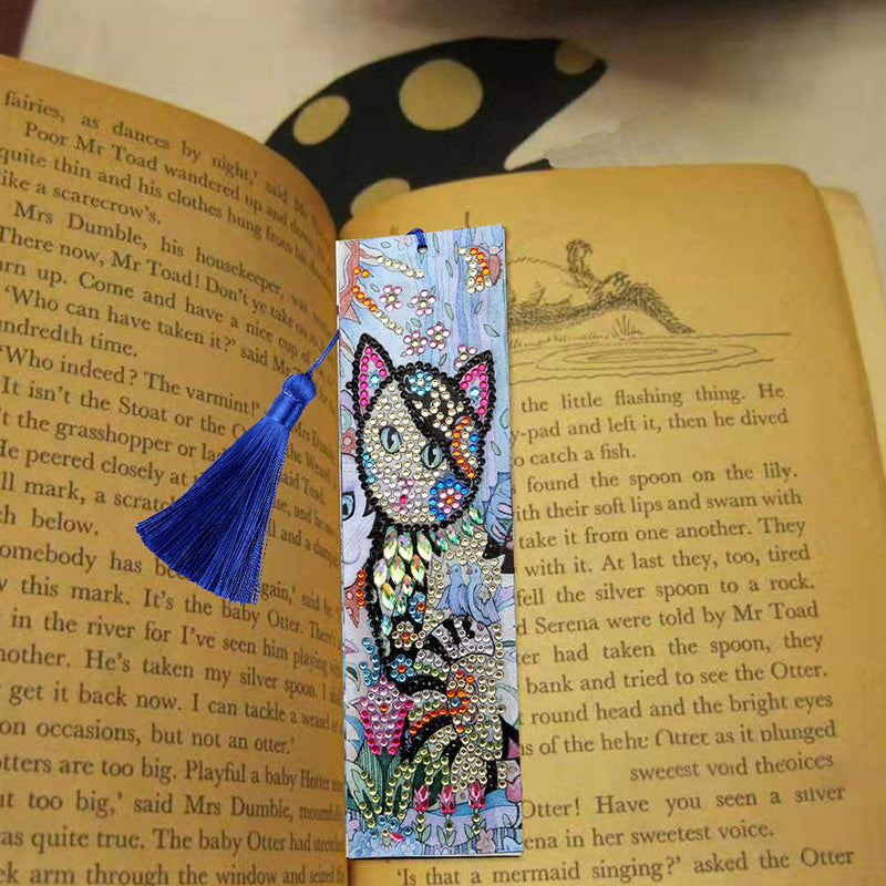 Gorgeous Cat Leather Bookmark Diamond Painting Kits