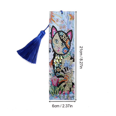 Gorgeous Cat Leather Bookmark Diamond Painting Kits