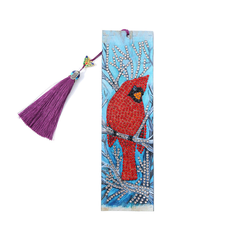 Cardinal Bird Leather Bookmark Diamond Painting Kits