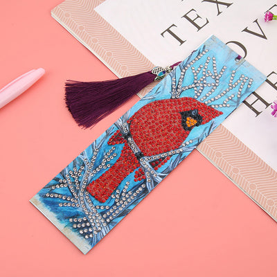 Cardinal Bird Leather Bookmark Diamond Painting Kits