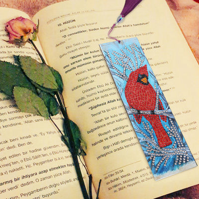 Cardinal Bird Leather Bookmark Diamond Painting Kits