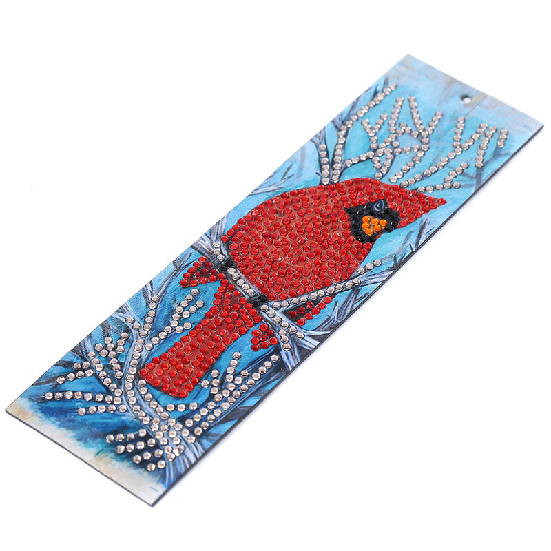 Cardinal Bird Leather Bookmark Diamond Painting Kits