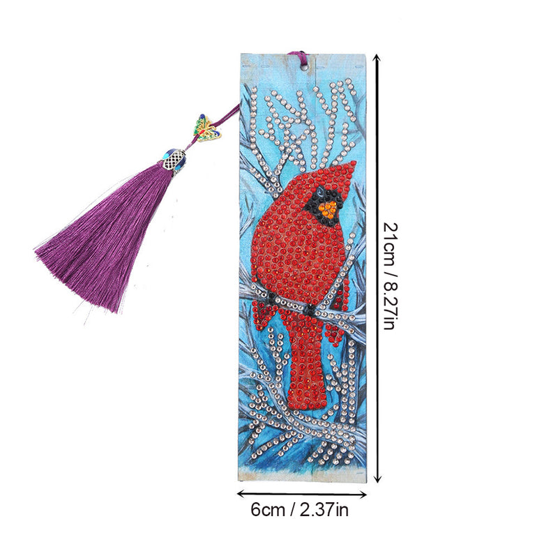 Cardinal Bird Leather Bookmark Diamond Painting Kits